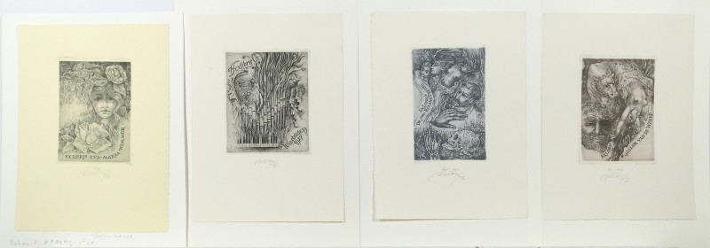 Konvolut čtyř exlibris