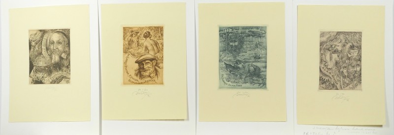 Konvolut čtyř exlibris