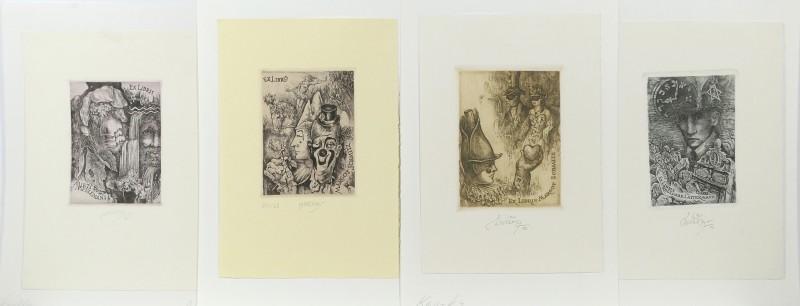 Konvolut čtyř exlibris