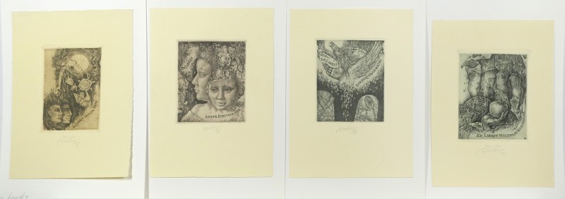 Konvolut čtyř exlibris