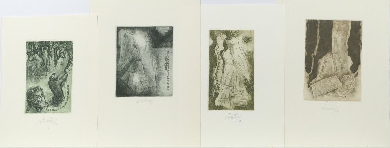 Konvolut čtyř exlibris