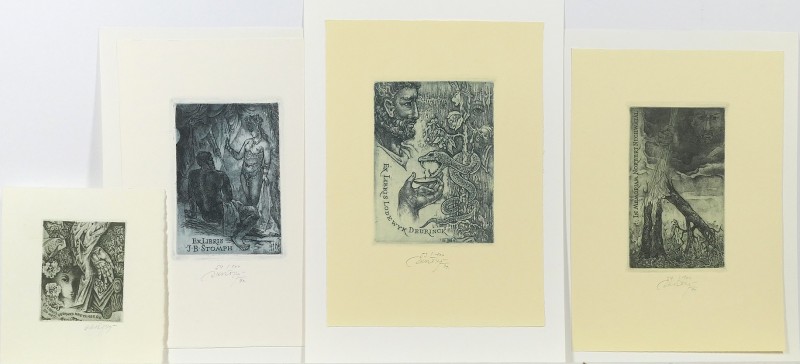 Konvolut čtyř exlibris