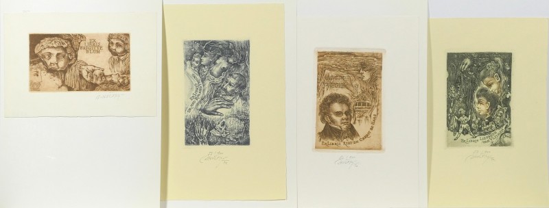 Konvolut čtyř exlibris