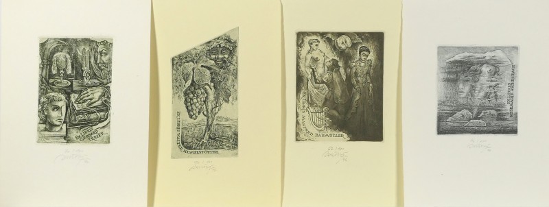 Konvolut čtyř exlibris