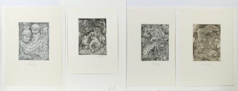 Konvolut čtyř exlibris