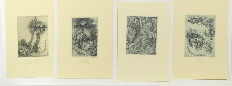 Konvolut čtyř exlibris