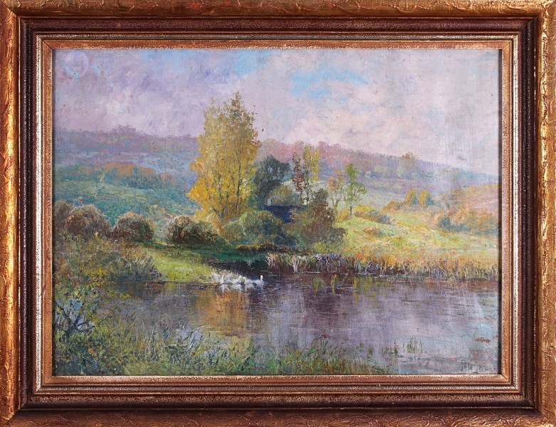 Krajina s rybníkem 1/3 Krajina s rybníkem