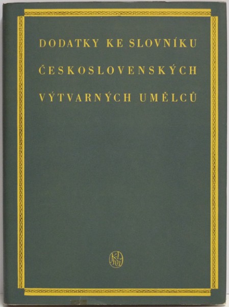 Prokop Toman – Dodatky ke Slovníku československých výtvarných umělců 1/1 Prokop Toman – Dodatky ke Slovníku československých výtvarných umělců
