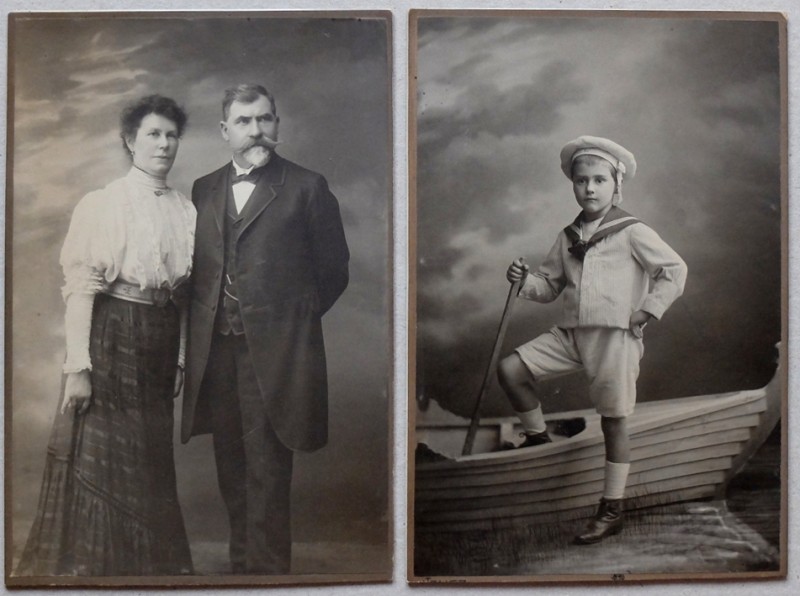 Dvě staré fotografie kabinetky 1/2 Dvě staré fotografie kabinetky